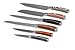 La Cote 6 Piece Chef Knives Set Japanese Stainless Steel Wood Handle in Gift Box (6 PC Chef Knife Set - Pakka Multi)