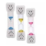 1 x Blue Kids Toothbrush Timer - 2 Minute Smiley Sand Timer for Brushing Children's Teeth