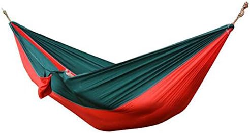 Linuo Outdoor Portable Hammock Backyard Travel Camping Hiking 500 Lbs Capacity 2 Person Red Cyan