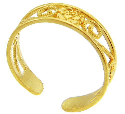 Yellow Gold Rose Toe Ring