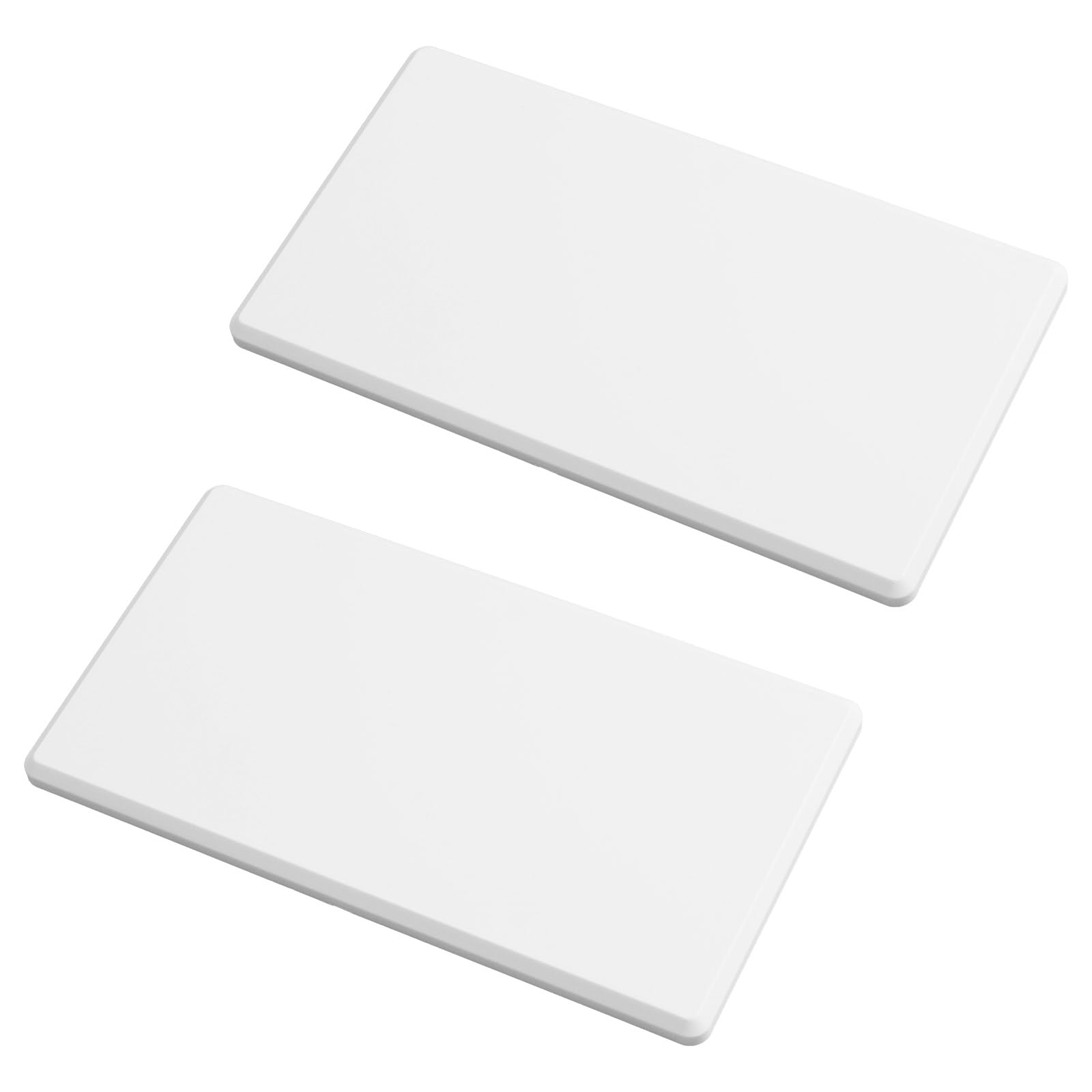 UFURMATE Blank Cover Wall Plate 2PCS White Screwless Blank Wall Plate Plastic 2-Gang Blank Device Outlet Cover Electrical Covers for Unused Outlets or Switches