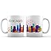 Chicago Iconic City View Ceramic Coffee Mug - 11 oz. - Awesome New Design Colorful Decorative Souvenir Cup for Visiting Friends, Tourists, Men and Women