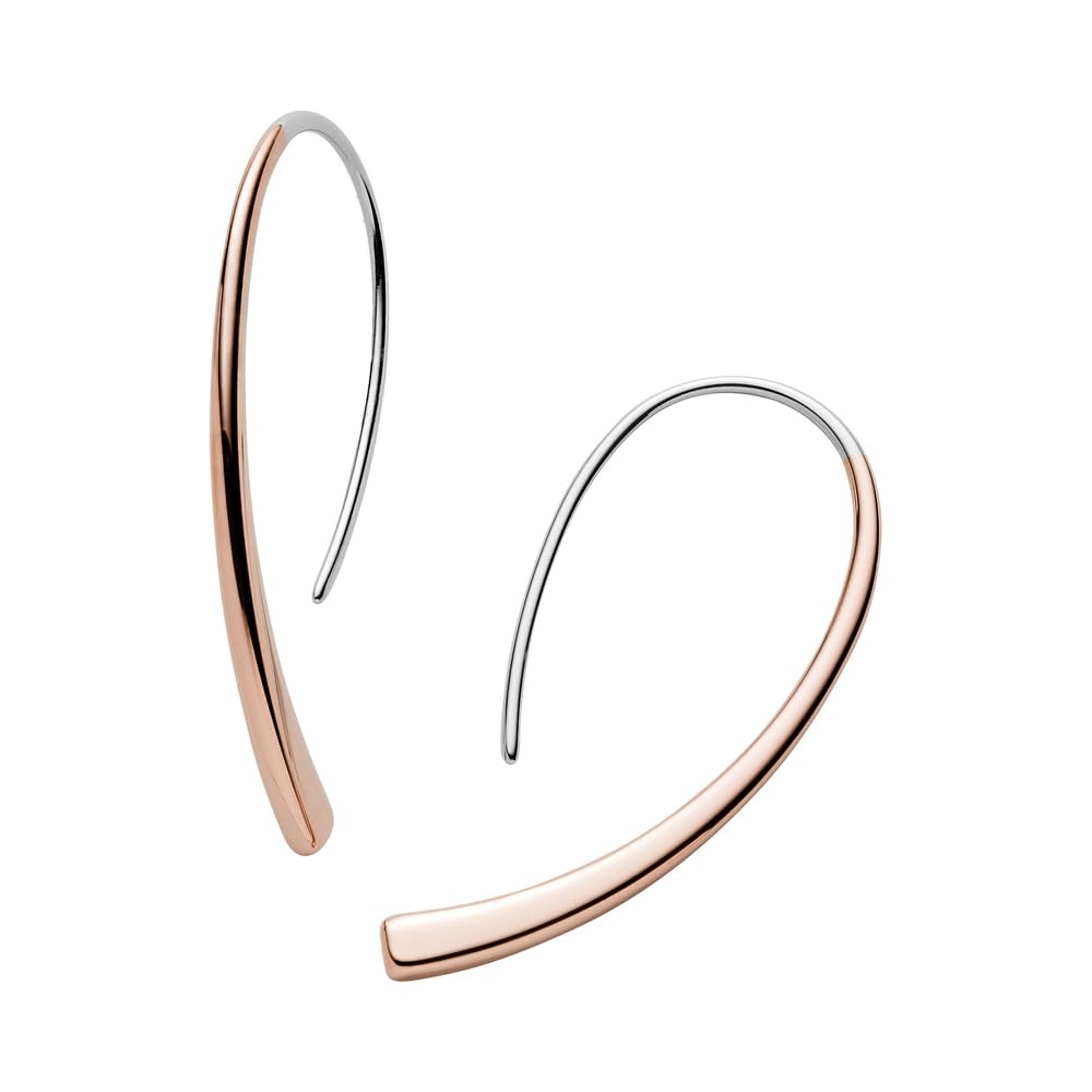 Skagen Earrings for Women Kariana, Height: 3.2 mm Length: 36.5 mm Width: 1.8 mm 2-Tone Stainless Steel Earrings, SKJ1212998 โ image 1