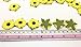 RATREE SHOP Sunflowers Mulberry Paper 1.25 x 1.25 inches Yellow Paper Flowers with Brown Centre 50 Pcs - Best for Scrapbooking and Creative Craft Projects, Products from Thailand