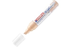 edding 5000 acrylic marker broad - beige - 1 waterproof acrylic paint marker - chisel nib 5-10 mm - acrylic paint pen for drawing on canvas, art paper and wood - acrylic markers for pebbles
