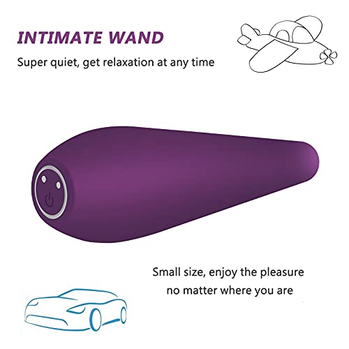 Mini Wand Massager, Hand-Held Cordless Waterproof Mute Vibration Massager, Drip Shaped Magnetic Charging Massager for Gift Perfect Neck Shoulder Back Body Relieves Stress Relaxes