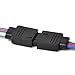 5050 RGB 4 Pin LED Strip Connector, Fntek 10pcs 10mm Strip to Power Adaptor Snap Down 4 Pin Connector for 5050 RGB Flexible LED Strip Lights