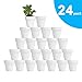 vensovo 24pcs White Terra Cotta Pot - 2.5 Inch Tiny Mini Clay Pots with Drainage Holes Flower Nursery Terra Cotta Pots for Indoor/Outdoor Succulent Plants, Crafts, Wedding Favor