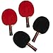Everais Ping Pong Paddle - 4 Pro Table Tennis Racket Set, 6 Professional Balls, Bats with Premium Rubber, Ergonomic Handle, Great Spin & Speed, Complete Table Tennis Set, Bonus Portable Storage Bag