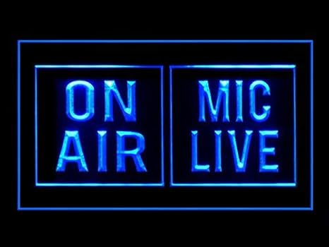 Amazon Com Mic Live On Air Recording Display Bar Led Light Sign Home Kitchen mic live on air recording display bar