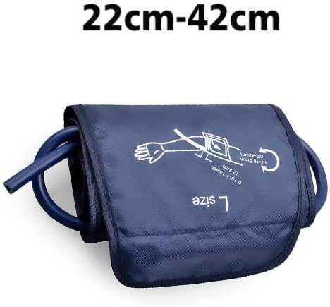 ELERA Portable Arm Digital Blood Pressure Monitor Cuff Single Tube Tonometer Cuff for Sphygmomanometer BP Meter 22-32CM/22-42CM Blue(22cm-42cm)