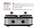 Chefman Double Slow Cooker & Buffet Server with 2 Removable 1.25 Qt. Oval Crocks, Pot Inserts Individually Heat Controlled, Stainless Steel