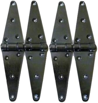 H H Hinges 6 Strap Hinge Heavy Duty Zinc Plated Hardware Door