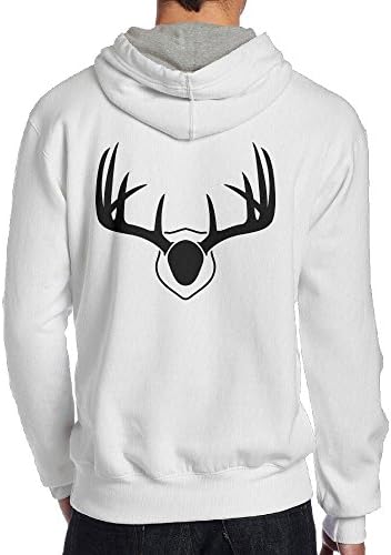 Xianliuli Christmas Elk Men's Fashion Creative Casual Wear Cap With No Pocket Hoodie L White