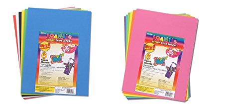 24 Basic and Bright Color Foam Sheets