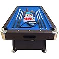 8' Feet Billiard Pool Table Vintage Blue 8FT with Automatic Ball Return System Snooker Full Set Accessories Game