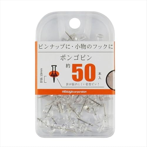 ミツヤ ボンゴピン 透明 50本 BX2-PBTM