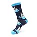 Zmart Men Shark Socks, Novelty Animal Socks, Blue, Size Medium, 1 Pair