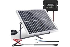 ECO-WORTHY 25W 12V Solar Battery Charger Trickle Maintainer, 25W Waterproof Solar Panel Kit + Adjustable Mount Bracket + Upgrade Controller,for 12V Batteries Cars RV Boat Motorcycle Marine