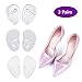 Metatarsal Pad, Ball of Foot Cushions, High Heel Cushion Insert for Women Foot Pain Relief, Anti-Slip Soft Forefoot Shoe Insole, One Size fits All, Pack of 3