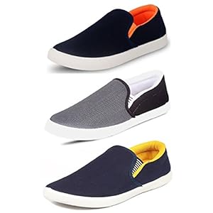 TEMPO Men’s Combo Pack of 3 Loafers Shoes