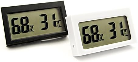 Indoor Mini Digital Temperature Humidity Meter Gauge Thermometer Hygrometer LCD Degree Fahrenheit (F) Display Black