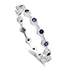 Simulated Blue Sapphire .925 Sterling Silver Ring Sizes 9