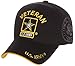 US Army Official License Structured Front Side Back and Visor Embroidered Hat Cap - Veteran Black