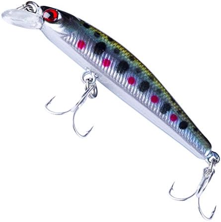 Handing Hard Fishing Lures for Bass Swaying in Whole Water Layer Saltwater Fishing Lures and Freshwater Hard Lure with Sharp Hooks 2inch/3g
