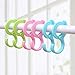 yueton 6pcs Colorful Plastic Multi-purpose Hanging Hooks Hangers Organizer Utility Laundry Clothes Bag Hooks for Home, Office, Workshop, Exhibition