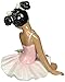 Cosmos 10124 Fine Porcelain African American Ballerina in Pink Dress Figurine, 4-1/4-Inch