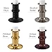 612 Vermont Ultra-Bright LED Window Candles with Timer, Battery Operated, Metal Base, White Candlestick, Adjustable Height (Pack of 4, Matte Onyx)