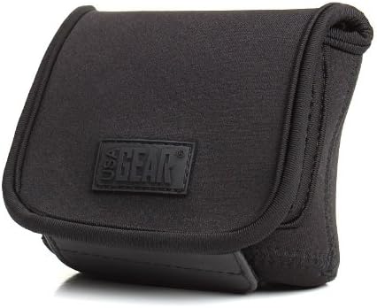 FlexARMOR Compact Smartphone Camera Lens Protective Case with Belt Holster , Scratch-Resistant Interior & Velcro Enclosure by USA GEAR - Works with Mpow , AUKEY , Vteyes & More Smartphone Lenses