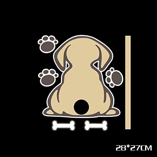 Wed2BB Reflective Dog Moving Tail Window Wiper Sticker Funny Car Window Wiper Decals