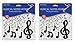 Musical Notes Whirls Pack of 2