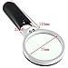 Glam Hobby 3 LED Light 3X 45X Handheld Magnifier Reading Magnifying Glass Lens Jewelry Loupe White and Black