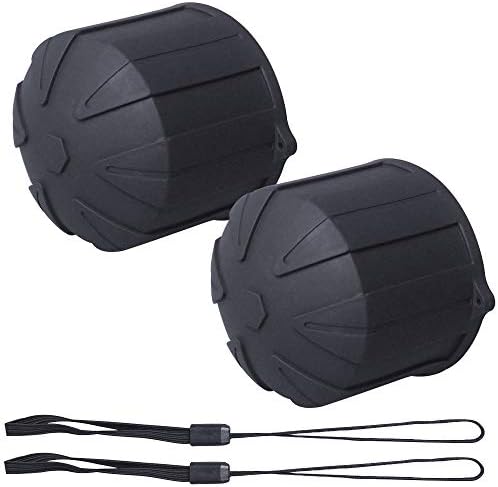 BECEMURU Silicon Universal Lens Cap Fits Most DSLR Lenses, Protective Scratch Proof Cap, Waterproof, Dustproof Lens Cover with String for 54-71mm Lenses (2 Pack)