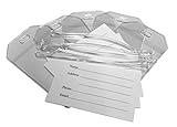 Clear Vinyl Luggage Tags with Loops & Name Cards - Set of 25