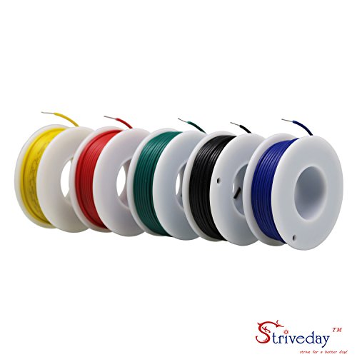 Striveday™ 20 AWG Hook Up Wire 1007 PVC Solid wire Kit box Electric wire 20 gauge 300V Cable (19.6ft Each Color) - Thumbnail 2