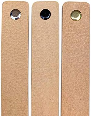 Brute Strength, Leather Handles for Furniture, Natural, 12 pcs, 16,5 x 2,5 cm, Cabinet Handle - Image 5