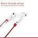 Tutor AirPods Strap Accessories Secure Anti-lost Silicone Strap and Headphone Case compatible with Apple Airpods (7 Pack)