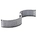 YISUYA 22mm Solid Milanese Mesh Stainless Steel Strap with Hook Buckle Classic Polished Silver Watch Band Straps 2.2cm