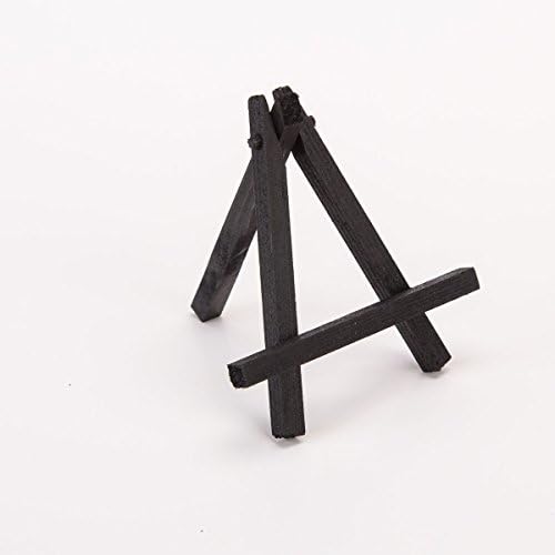 sepwedd Mini Wood Display Easel Black 3.9 x 4.3 inch （pack of 12pcs）