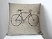 Decorbox Decorative Cotton Linen Square Throw Pillow Case Cushion Cover Throw Pillow Shell Pillowcase Bicycle Bike 18 