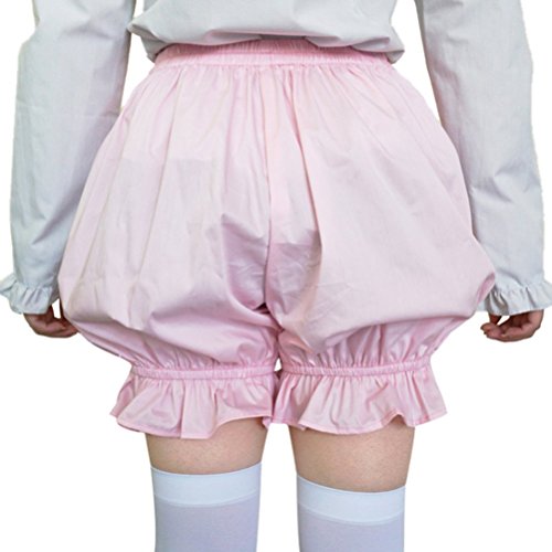 antaina Pink Ruffles Cotton Victorian Lolita Ruffles Pumpkin Bloomers Shorts