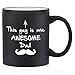 One Awesome Dad Funny Coffee Mug - Birthday Gifts for Dads, Men - Best Dad Gifts from Daughter, Son, Wife - Cool Bday Present Ideas for Husband, Father, Him - Unique Novelty Dads Mug, Fun Cup