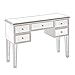 Southern Enterprises Mirage Mirrored Console Table in Silver