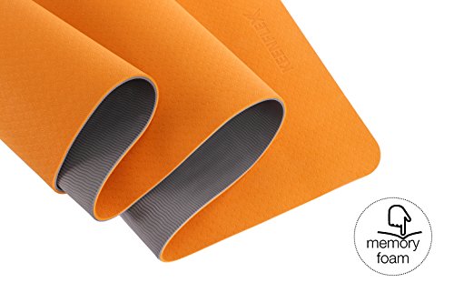 [- KeenFlex Yoga Mat Extremely Comfortable Non Slip Extra Long 6mm Thick SGS Certified Eco Friendly