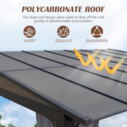 Raysfung 10x13 Wall-Mounted Hardtop Gazebo Review: Lean-To Patio Cover with Polycarbonate Roof image 17