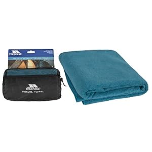 Trespass Wringin, Bluebottle, Soft Quick Drying Microfibre Towel with Mesh Bag 135cm x 70cm, Blue